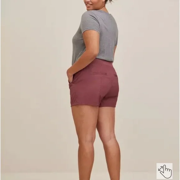 NWT Torrid Poplin Drawstring Shorts – Wild Ginger - Size 0 - Picture 2 of 5